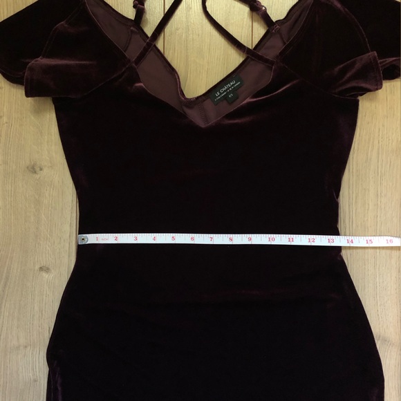 Women’s Vintage le Chateau Purple Cut Out Body con Mini Dress size S - Picture 10 of 13